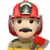 👨🏻‍🚒 man firefighter: light skin tone display on Apple